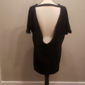 Black open back dress